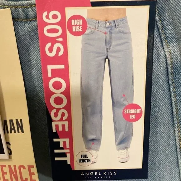 90s Loose Fit High Rise Straight Leg Jeans - Picture 7 of 8